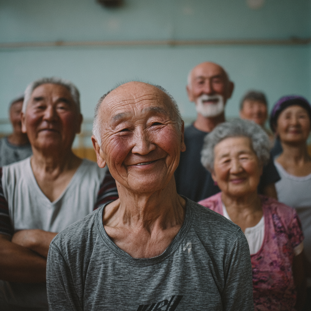 Улыбающийся европейский инструктор средних лет проводит индивидуальную консультацию по дыхательным техникам